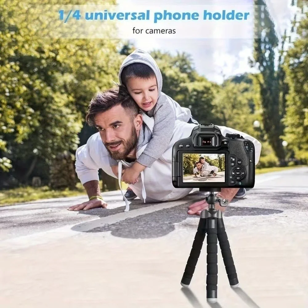New Mini Flexible Tripod Red Foam Legs Smartphone Mount Adapter Octopus Content